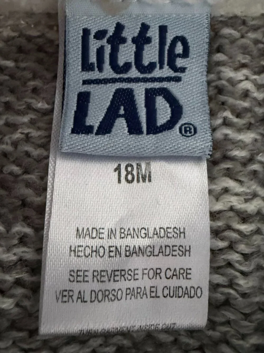 Little Lad toddler sweater cable knit sherpa collar elbow patches size 18 months